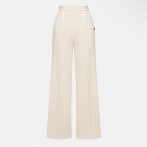 Women’s Heavy Weight Straight Leg Cream Pants with Cotton and Yak Wool